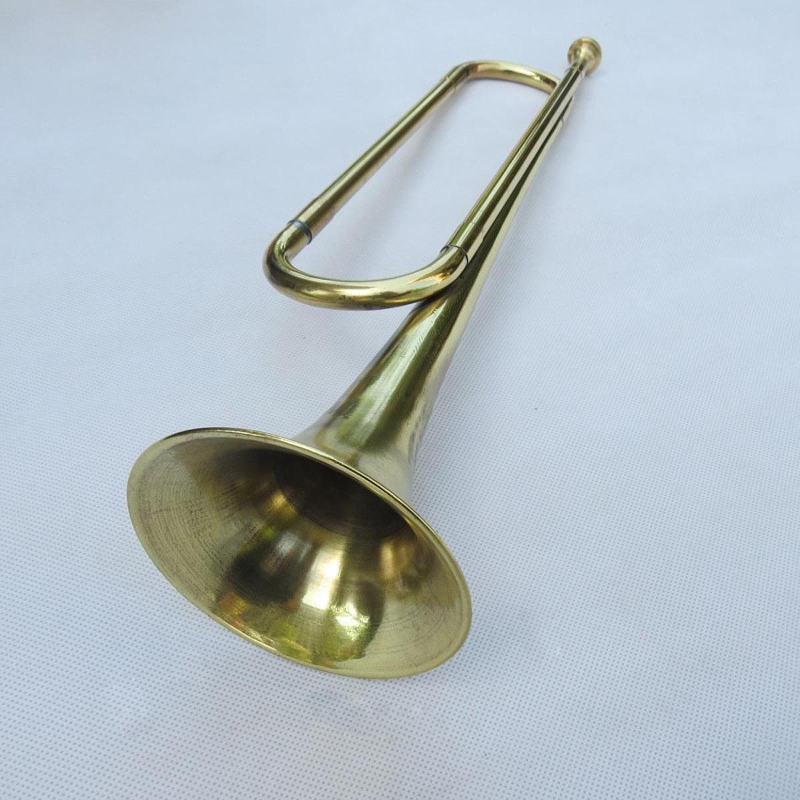 بوق نحاسي أصفر اللون سهل العزف - مراجعة Musical Instrument Bugle وسعره